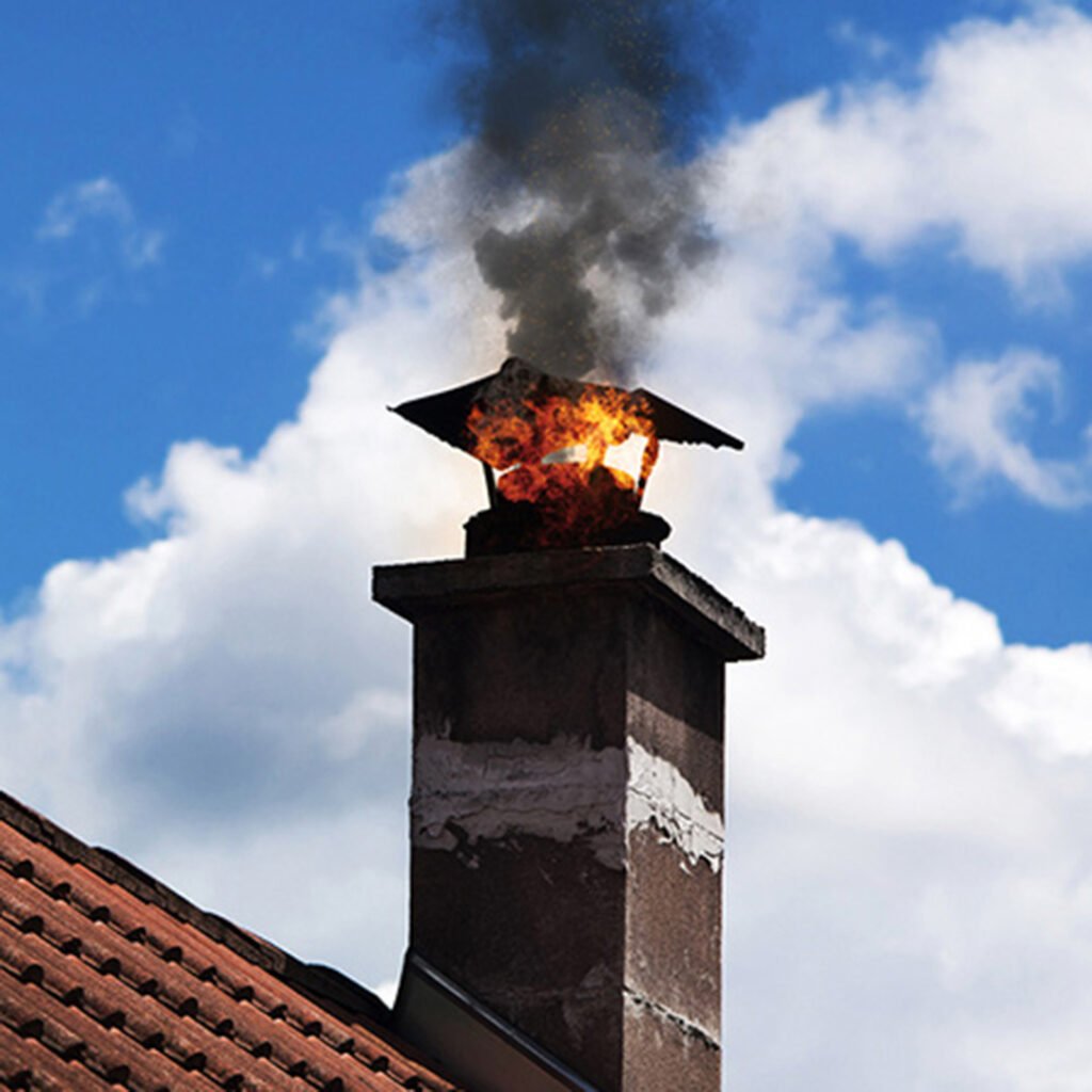 Masonry chimney fire
