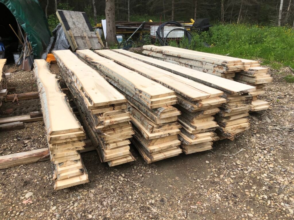 Live edge lumber for mantles